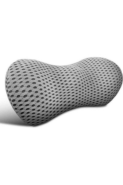 COOYA Memory Foam Lumbar Pillow,Back Pain Relief,Ergonomic Support for Car,Office,Bed,Grey