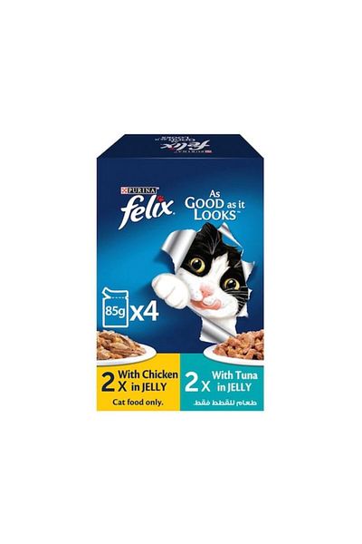 PURINA NESTLE Purina Felix Adult Chicken & Tuna Multipack 4X85g