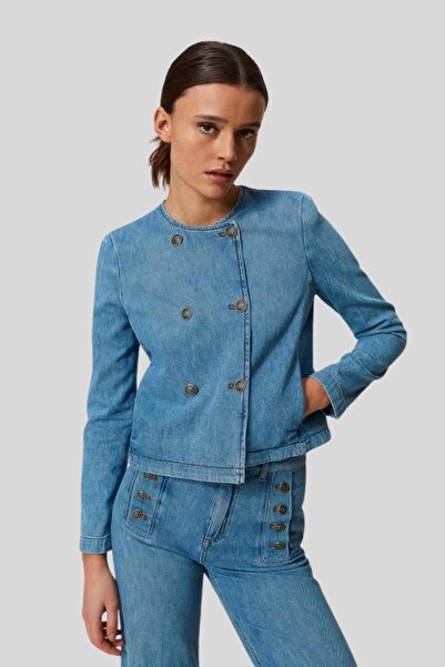 TWIN SET Twinset Kadın Jean Ceket