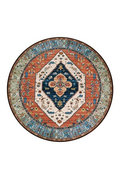 Bukela Ultra-Thin Round Rug, 180cm, Washable, Non-slip for Living Room