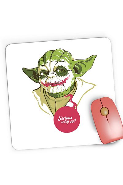 OEM Mousepad Gaming Baby Yoda Joker, Star Wars, 21x19 cm