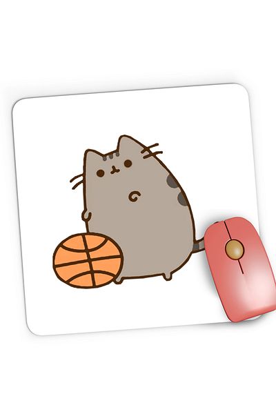 OEM Mousepad Gaming Pusheen Cat Basketball Ball Cat Plus, 21x19 cm