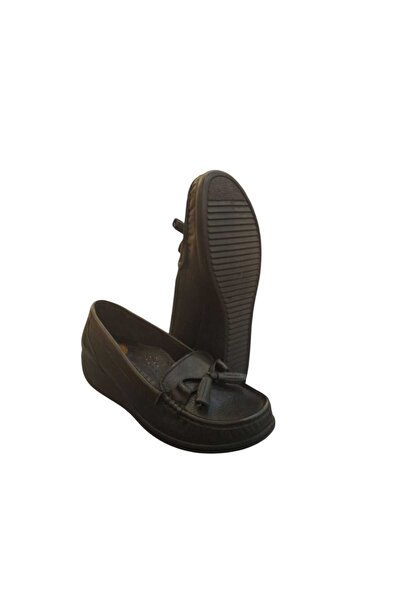 Esem Tasseled Rok Black Genuine Leather Women's Shoes