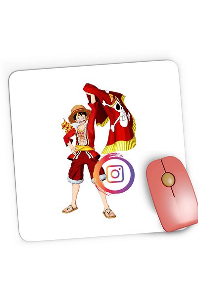 OEM Mousepad Gaming One Piece Luffy Intagram Creator Insta, 21x19 cm
