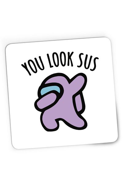 OEM Mousepad Gaming You Look Sus Among Us, 21x19 cm