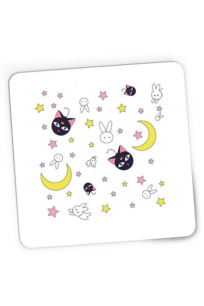 OEM Mousepad Gaming Sailor Moon Luna Iepuras Stele, 21x19 cm