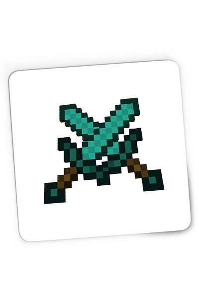 OEM Mousepad Gaming Two Diamond Swords Minecraft, 21x19 cm