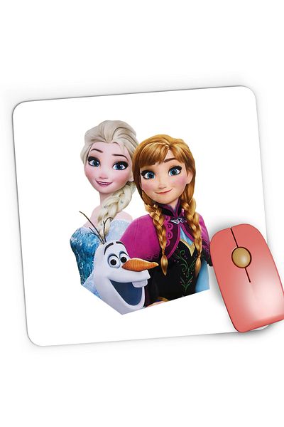 OEM Mousepad Gaming Disney Elsa Frozen Ana Surori Olaf, 21x19 cm