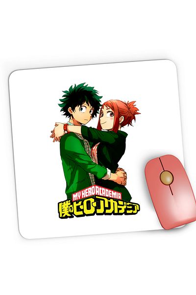 OEM Mousepad Gaming My Hero Academia Deku Uraraka Love Anime, 21x19 cm