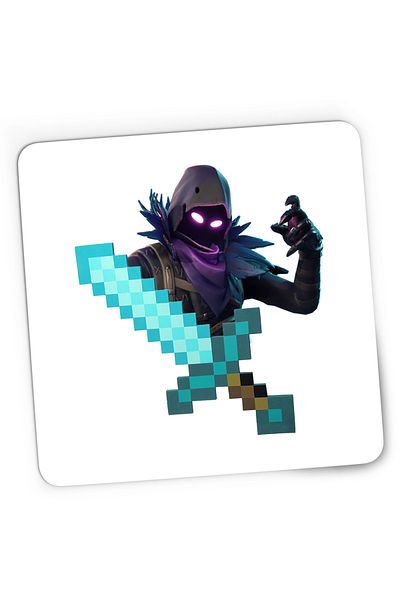 OEM Mousepad Gaming Raven Fortnite Minecraft Diamond Sword, 21x19 cm