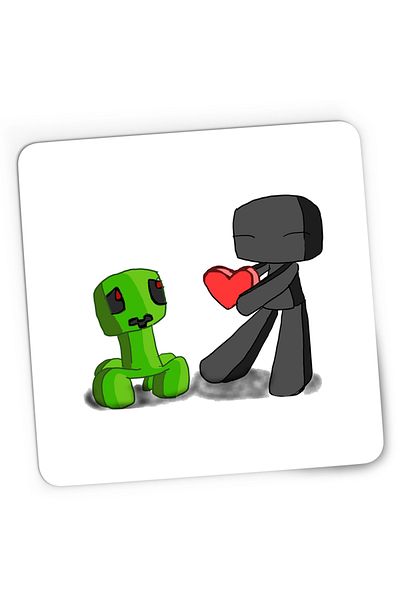 OEM Mousepad Gaming Baby Creeper Enderman Minecraft, 21x19 cm