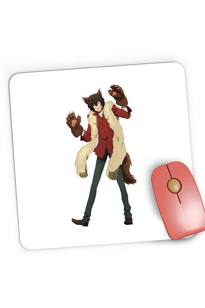 OEM Mousepad Gaming Bungo Stray Dogs Osamu Dazai Port Mafia, 21x19 cm