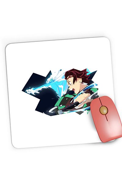 OEM Mousepad Gaming Demon Slayer Tanjiro Attack Kimetsu no Yaiba, 21x19 cm