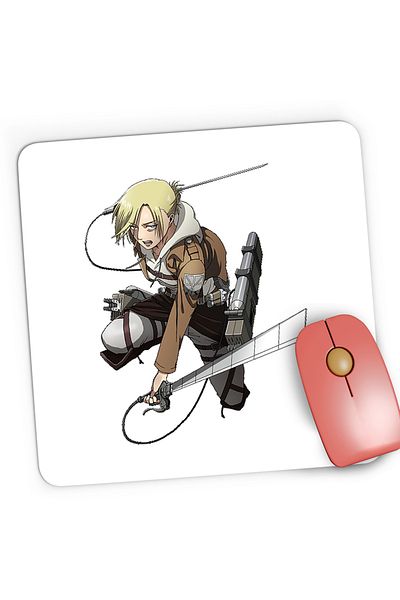 OEM Mousepad Gaming Attack on Titan Annie Leonhart Anime Manga, 21x19 cm