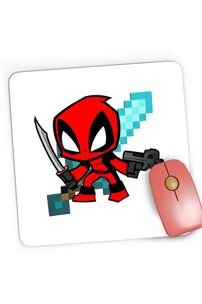 OEM Mousepad Gaming Deadpool Baby Minecraft Chibi, 21x19 cm