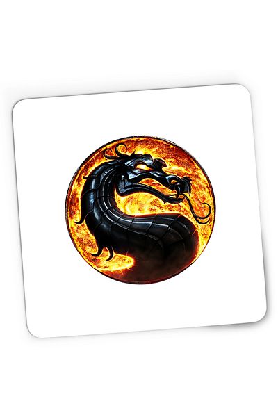 OEM Mousepad Gaming Mortal Kombat Sarpe Dragon Video Games Gold, 21x19 cm