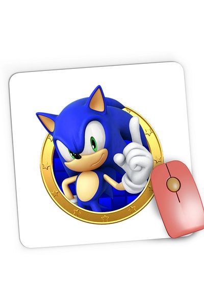 OEM Mousepad Gaming Sonic the Hedgehog Coin Desen Animat, 21x19 cm