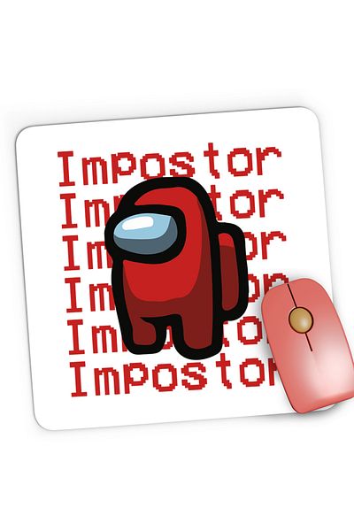OEM Mousepad Gaming Red Impostor Among Us, 21x19 cm