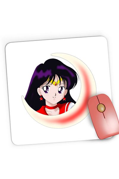 OEM Mousepad Gaming Marte Sailor Moon Black Hair Anime, 21x19 cm
