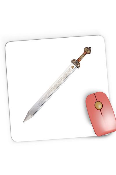 OEM Mousepad Gaming Age Of Empires Gladius Ancient Rome Sword Dagger Weapon, 21x19 cm