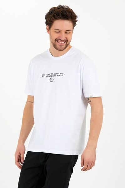 donamod Men's Chinese Printed 100% Cotton Quality Oversize T-shirt