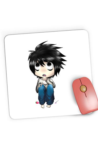 OEM Mousepad Gaming Death Note L Detectiv Chibi Baby Anime, 21x19 cm