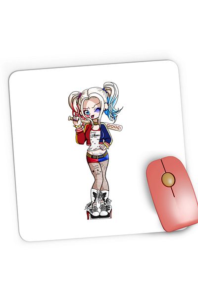 OEM Mousepad Gaming Joker Harley Quinn Queen Gangster Bad Girl, 21x19 cm