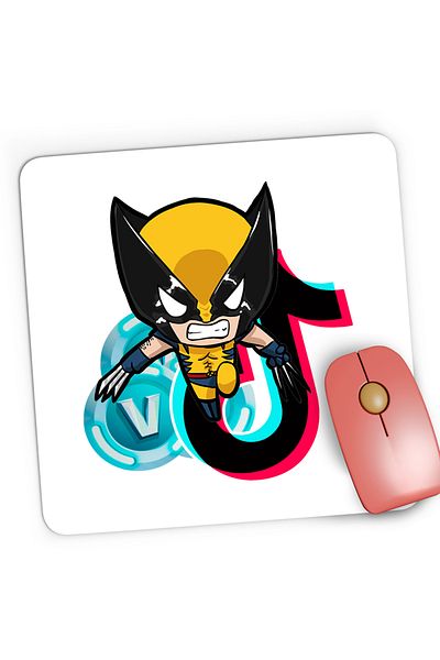 OEM Mousepad Gaming Wolverine XMen Fortnite VBucks Tiktok, 21x19 cm