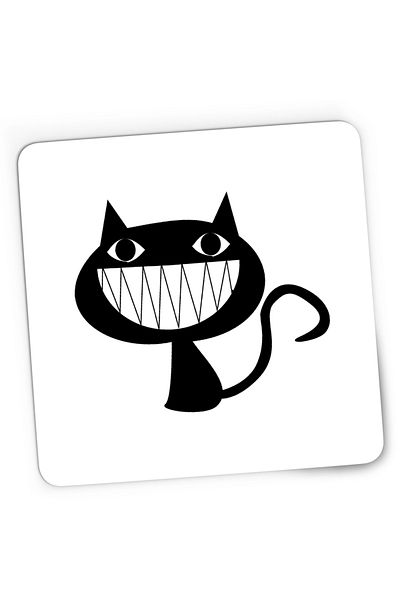OEM Mousepad Gaming Cartoon Cat Black, 21x19 cm