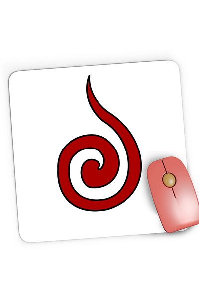 OEM Mousepad Gaming Naruto Uchiha Symbol Anime Logo, 21x19 cm