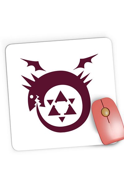 OEM Mousepad Gaming Fullmetal Alchemist Ouroboros Life Death Dragon, 21x19 cm