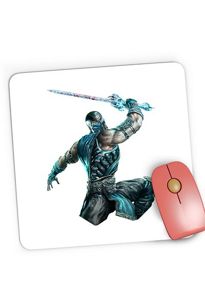 OEM Mousepad Gaming Mortal Kombat Blue Sword Boy Master Fight, 21x19 cm