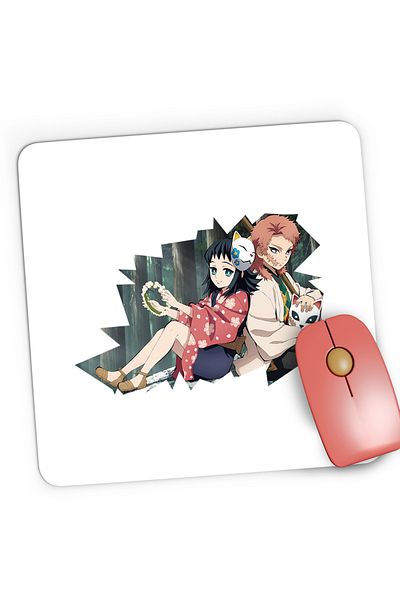 OEM Mousepad Gaming Kimetsu no Yaiba Makomo Sabito Anime, 21x19 cm
