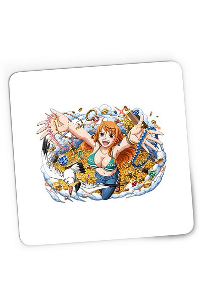 OEM Mousepad Gaming One Piece Nami Treasure Pirates Cat Anime, 21x19 cm