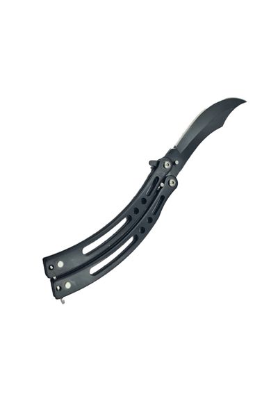 dalimag Briceag Fluture cu Tais, Model Curbat, Negru, 23 cm,