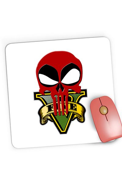 OEM Mousepad Gaming Deadpool Reaper GTA Horror Punisher, 21x19 cm