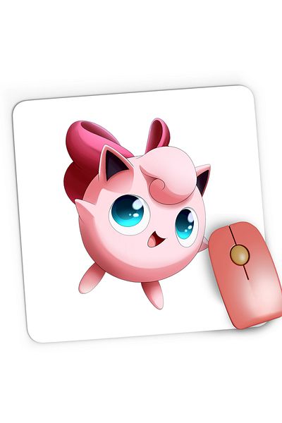 OEM Mousepad Gaming Pokemon Jigglypuff Plus Cards Swords, 21x19 cm