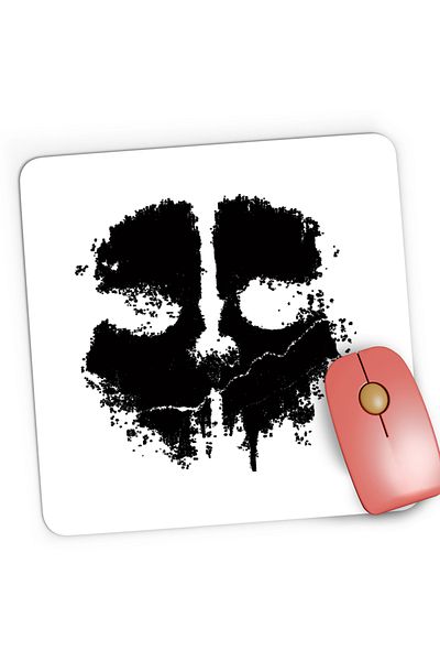 OEM Mousepad Gaming Call of Duty Black Mask Ghosts Skull, 21x19 cm