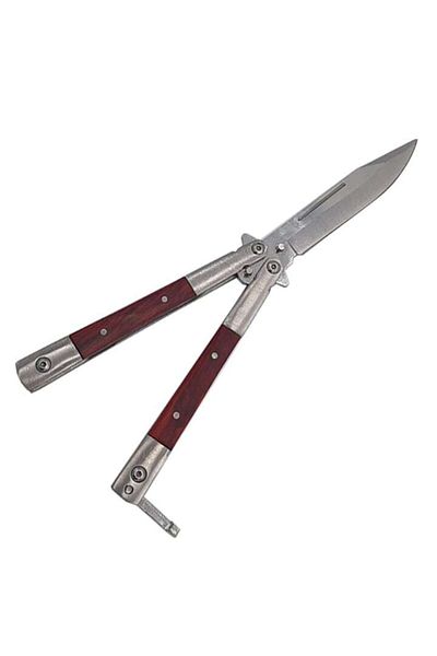dalimag Butterfly Knife with Wooden Handle, Dalimag, 22 cm, Case