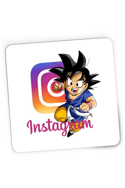 OEM Mousepad Gaming Insta Boy Dragon Ball Z Son Goku Instagram Creator, 21x19 cm