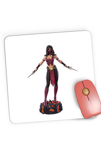 OEM Mortal Kombat Mileena Daggers Ninja Battle Gaming Mousepad, 21x19 cm