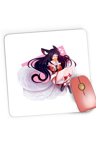 OEM Mousepad Gaming Ahri League of Legends LoL Nine Tailed Fox, 21x19 cm