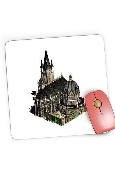 OEM Mousepad Gaming Age of Empires Catedrala Biserica The Forgotten Mod, 21x19 cm