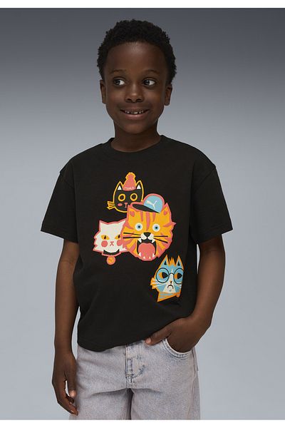 Puma Dětské tričko Moody Cat Graphic Tee II