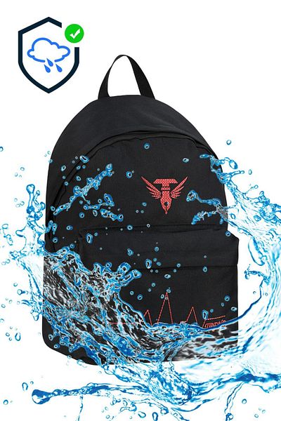 PowerSpeed Unisex Black Orange Large Volume Backpack Suitable for Daily and School Use