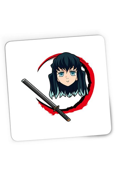 OEM Mousepad Gaming Demon Slayer Muichiro Tokito Katana, 21x19 cm