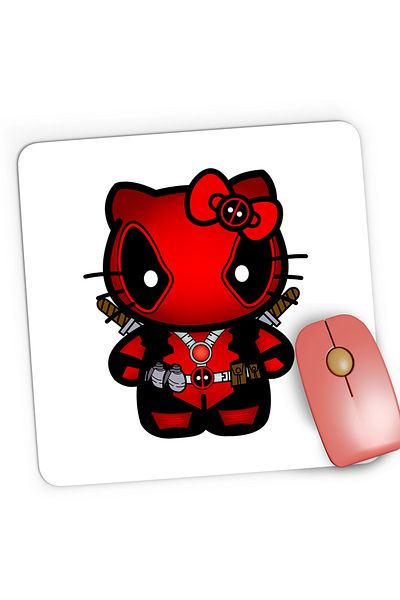 OEM Mousepad Gaming Deadpool Kitty Bad Girl, 21x19 cm