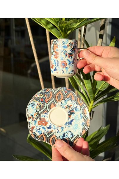 Onedekor Set of 6 Porcelain Nola Coffee Cups