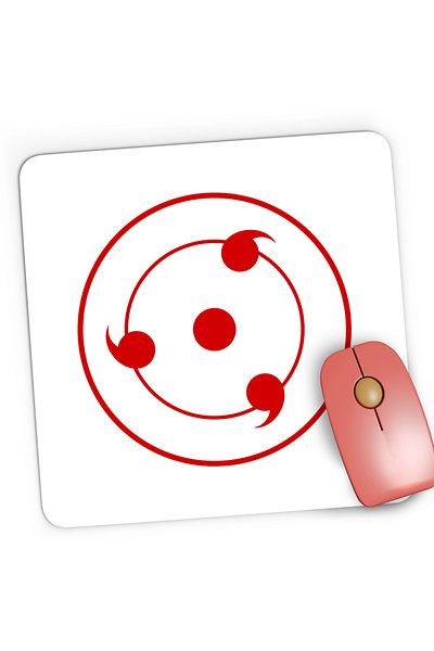 OEM Mousepad Gaming Naruto Sharigan Simbol Logo Kunai Anime, 21x19 cm