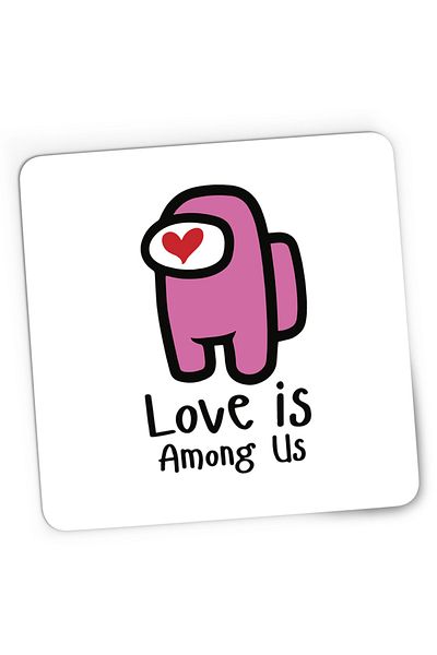 OEM Mousepad Gaming Love is Among Us, 21x19 cm